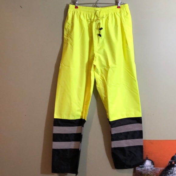 NWT Men’s Aware Wear Class E Hi-Viz Rain Pants - Picture 1 of 7